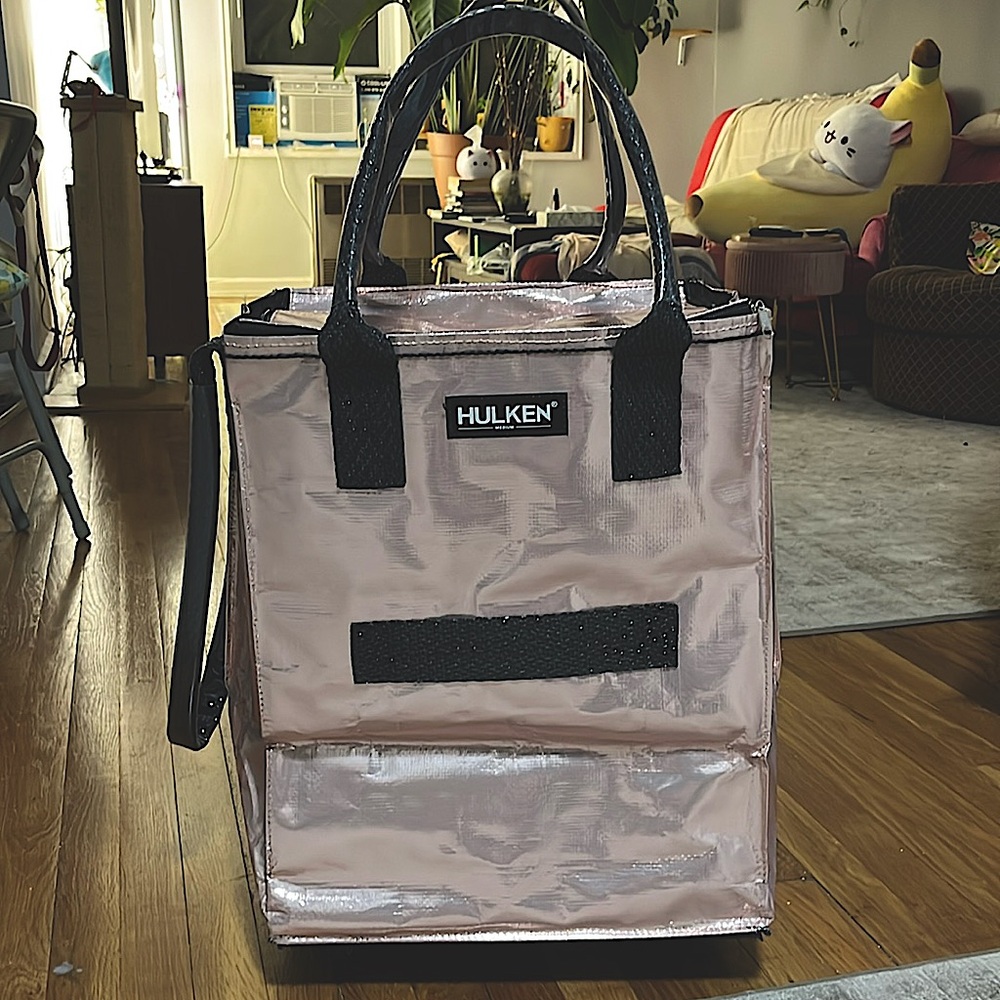 Hulken Medium (Rose Gold) Rolling Tote Bag, (Very Good ConditionGently Used,2023